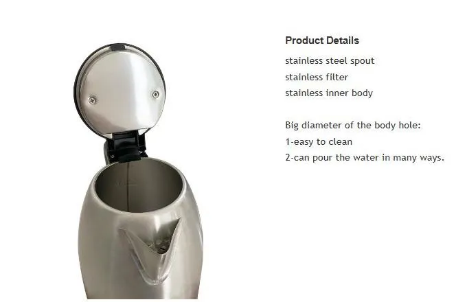 1500W 2.5L Stainless Steel Electric Kettle Home Use Kettle