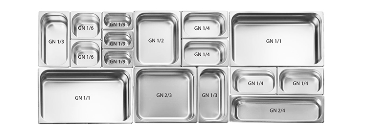 1/9 size NSF certification stainless steel  gn container fast food restaurant equiment