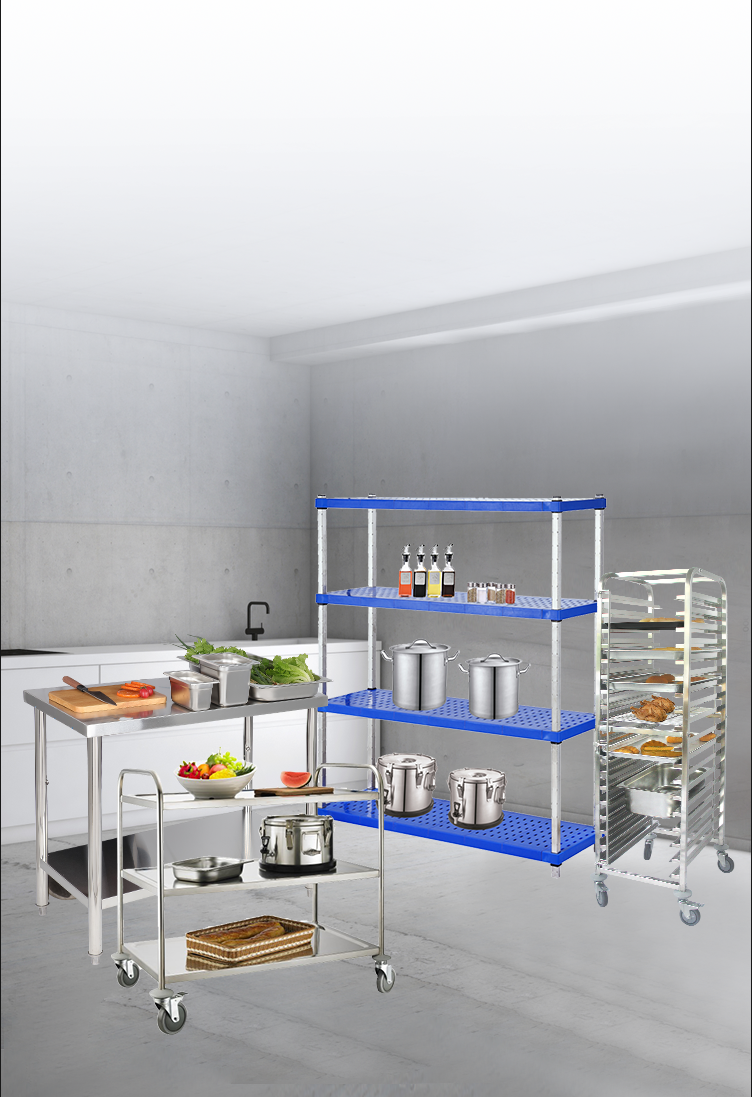 HEAVYBAO High Quality Knocked-down Stainless Steel Food Preparation Work Table For Hotel Kitchen