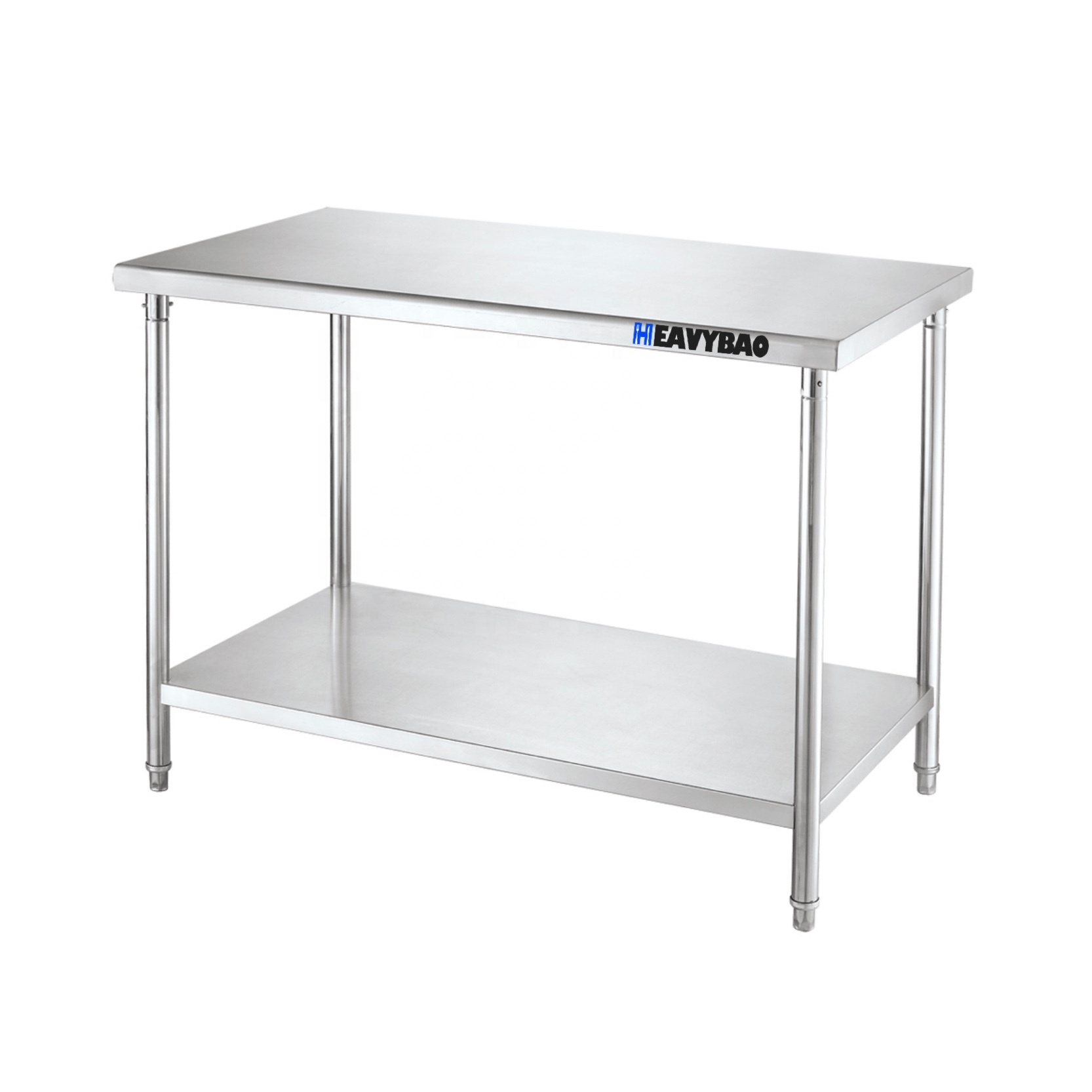 HEAVYBAO Stainless Steel Catering Food Preparation Kitchen Table Top Commercial Work Bench Outdoor Table