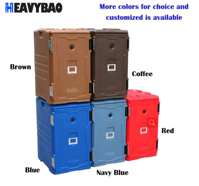 Heavybao 90L 120L Commercial Catering Keep Cold Warm Transport Container Holding Cabinet Thermo Box Insulated Food Pan Carrier