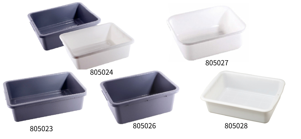 Heavybao Commercial 10-20L White Plastic PP Tray Storage Dish Tote Box For Hotel Kitchen Equipment