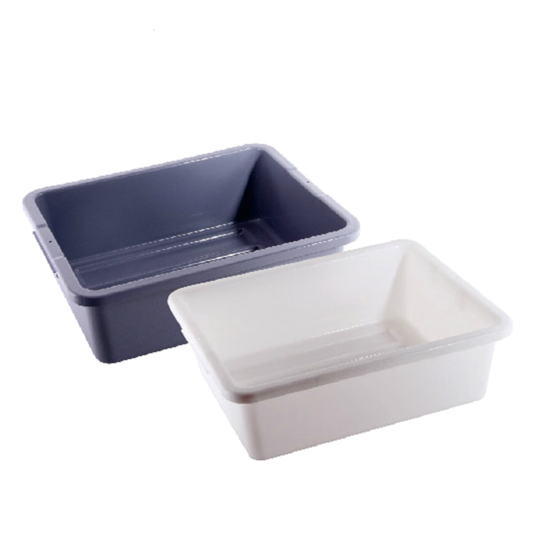 Heavybao Commercial 10-20L White Plastic PP Tray Storage Dish Tote Box For Hotel Kitchen Equipment