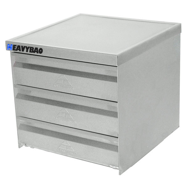 Heavybao Commercial 3 Tier Drawer Assembly With Side Panels Stainless Steel Cupboard Drawers For Restaurant