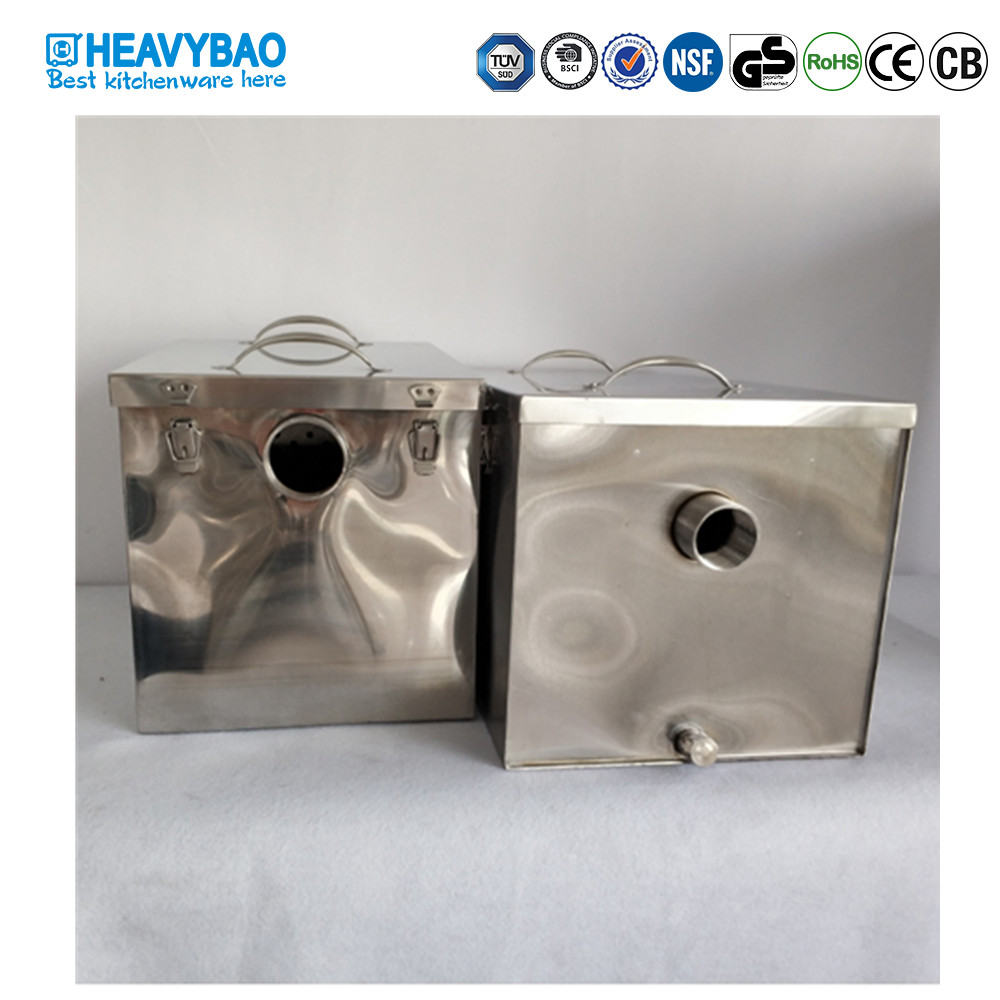 Heavybao Commercial Grease Trap Interceptor Stainless Steel Interceptor Grease Trap Tools For Kitchen