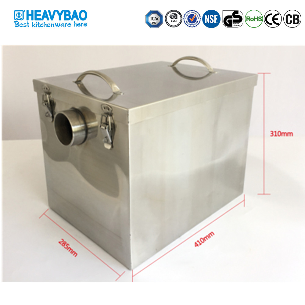 Heavybao Commercial Grease Trap Interceptor Stainless Steel Interceptor Grease Trap Tools For Kitchen