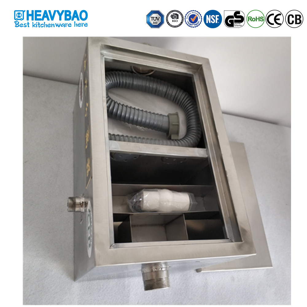 Heavybao Commercial Grease Trap Interceptor Stainless Steel Interceptor Grease Trap Tools For Kitchen