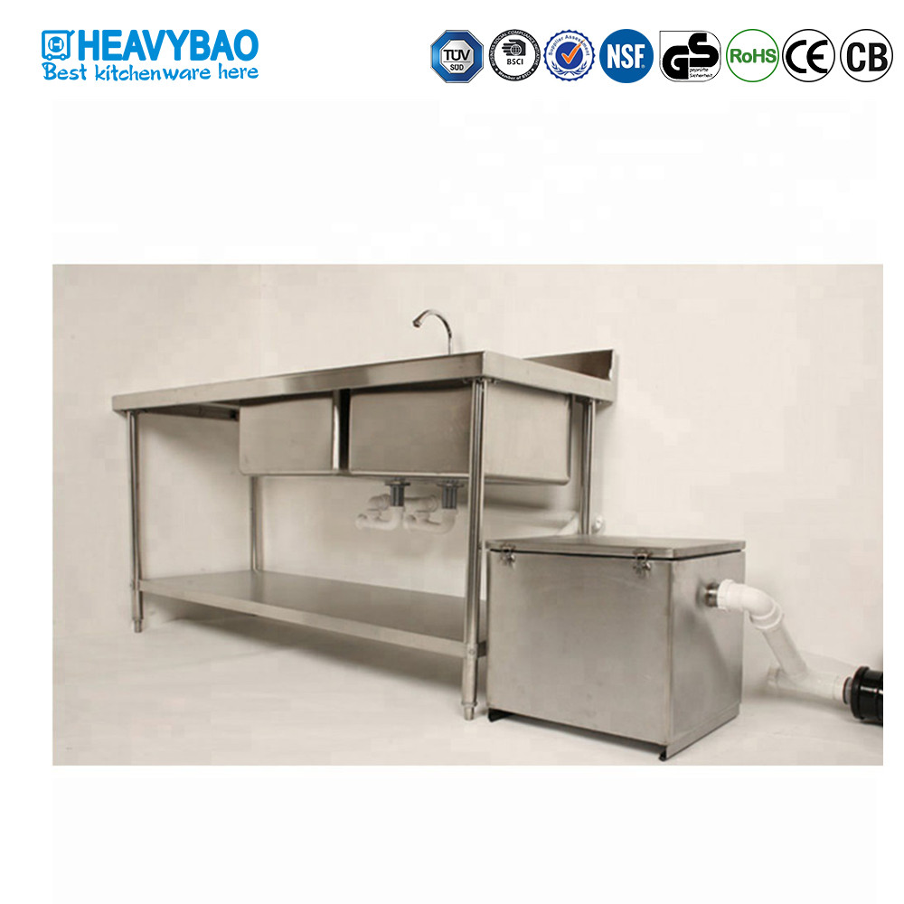 Heavybao Commercial Grease Trap Interceptor Stainless Steel Interceptor Grease Trap Tools For Kitchen