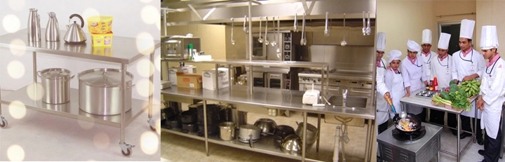 Heavybao Commercial Kitchen Equipment Hotel Match GN1/1-100 Stainless Steel Worktable With Removable Drawers