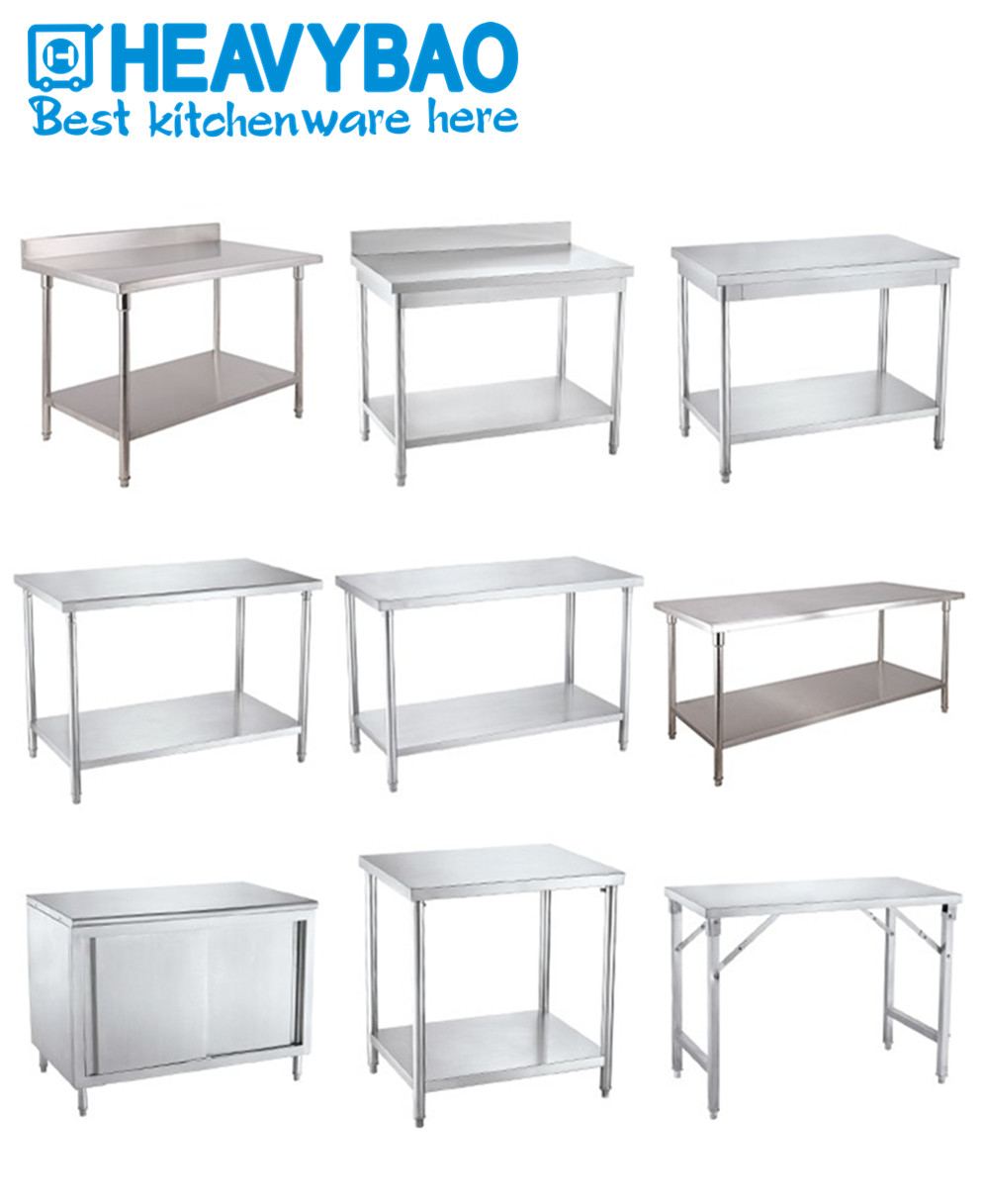 Heavybao Commercial Kitchen Equipment Hotel Match GN1/1-100 Stainless Steel Worktable With Removable Drawers