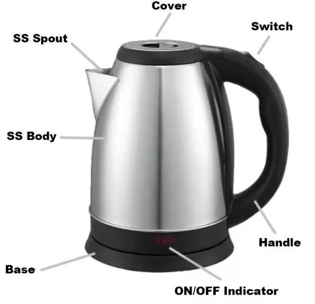 Auto Switch Boil-Dry Protection Stainless Steel Electric Boiler with Portable Electric Kettle