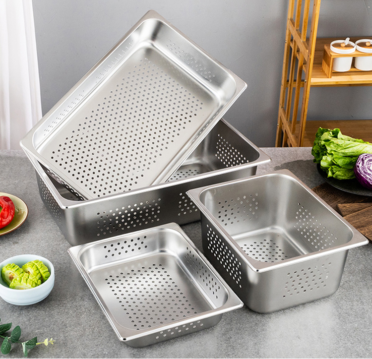 Heavybao Factory Wholesale Superior Quality Stainless Steel Perforated GN Pans Gastronorm Pan