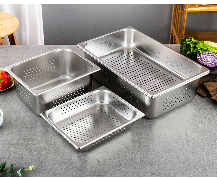 Heavybao Factory Wholesale Superior Quality Stainless Steel Perforated GN Pans Gastronorm Pan