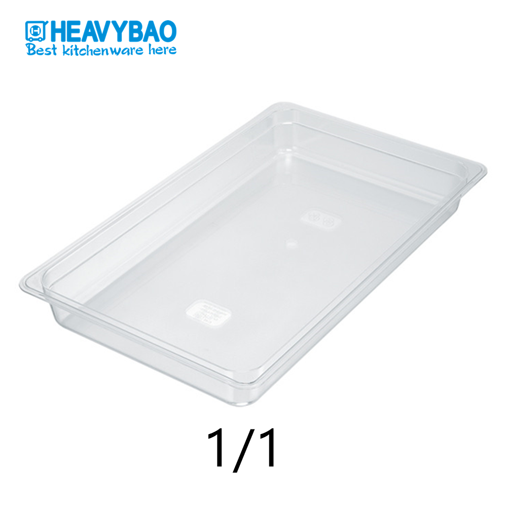 Heavybao Food Grade Kitchenware Plastic PC GN Container Polycarbonate Food Pan Catering Equipment