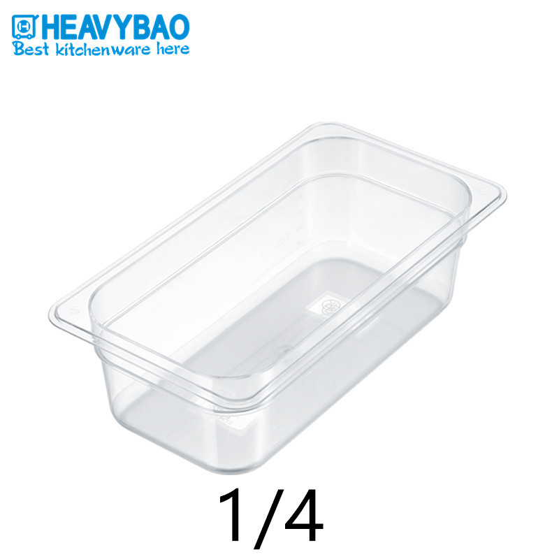 Heavybao Food Grade Kitchenware Plastic PC GN Container Polycarbonate Food Pan Catering Equipment