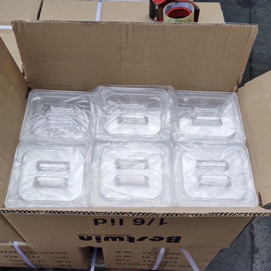 Heavybao Food Grade Kitchenware Plastic PC GN Container Polycarbonate Food Pan Catering Equipment