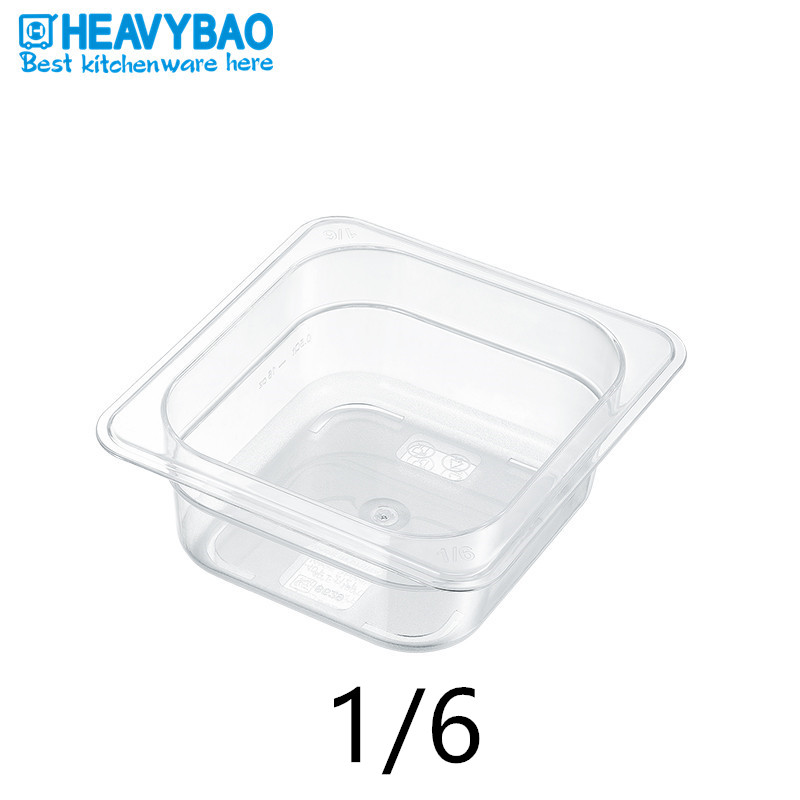 Heavybao Food Grade Kitchenware Plastic PC GN Container Polycarbonate Food Pan Catering Equipment