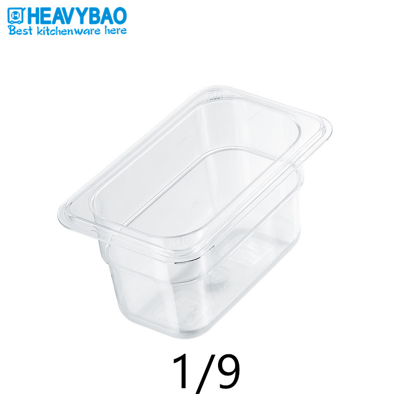 Heavybao Food Grade Kitchenware Plastic PC GN Container Polycarbonate Food Pan Catering Equipment