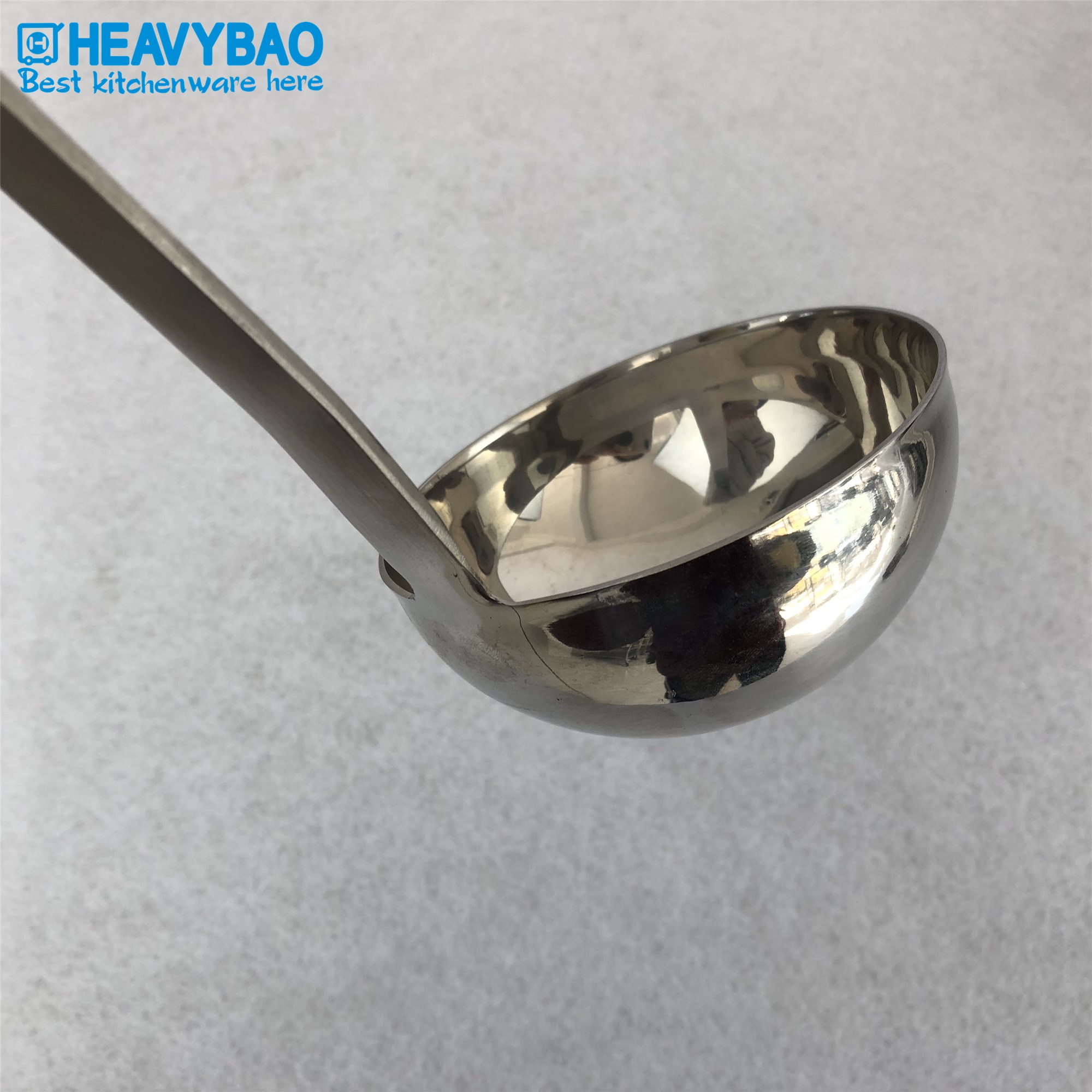 Heavybao High Quality Professional Kitchen Tool Stainless Steel Soup Ladle For Hotel Restaurant Home