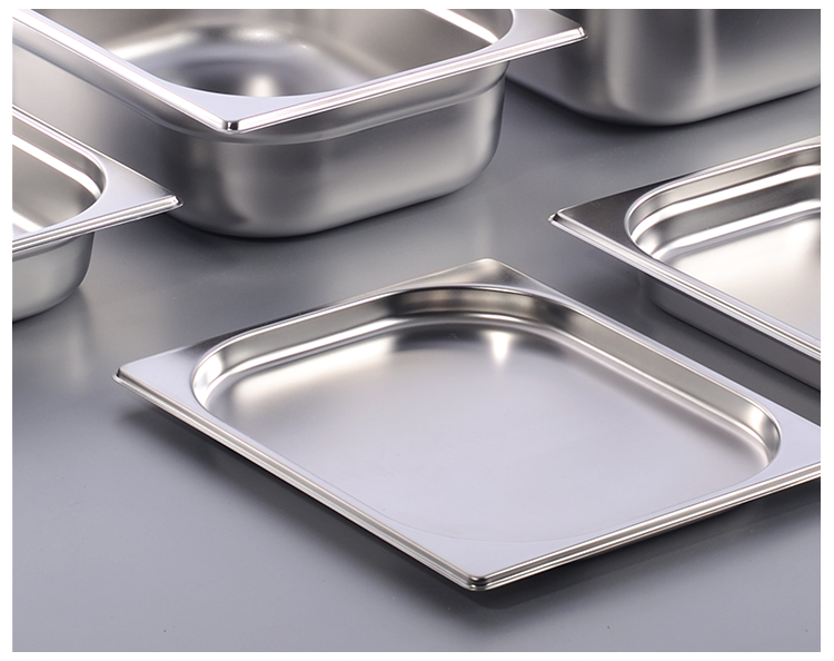 Heavybao Hotel Buffet Stainless Steel Gastronorm Containers Handle Catering Food Pans Standard GN Pan