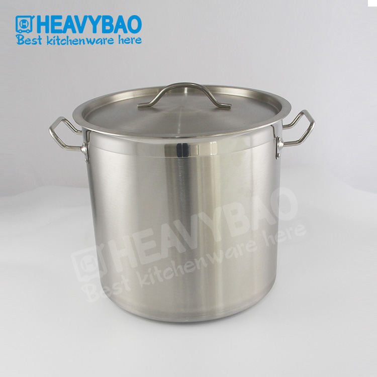 Heavybao Hotel Equipment Stainless Steel Kitchen Seal Net Soup Stock Pot Set With Handle Can Be Customized