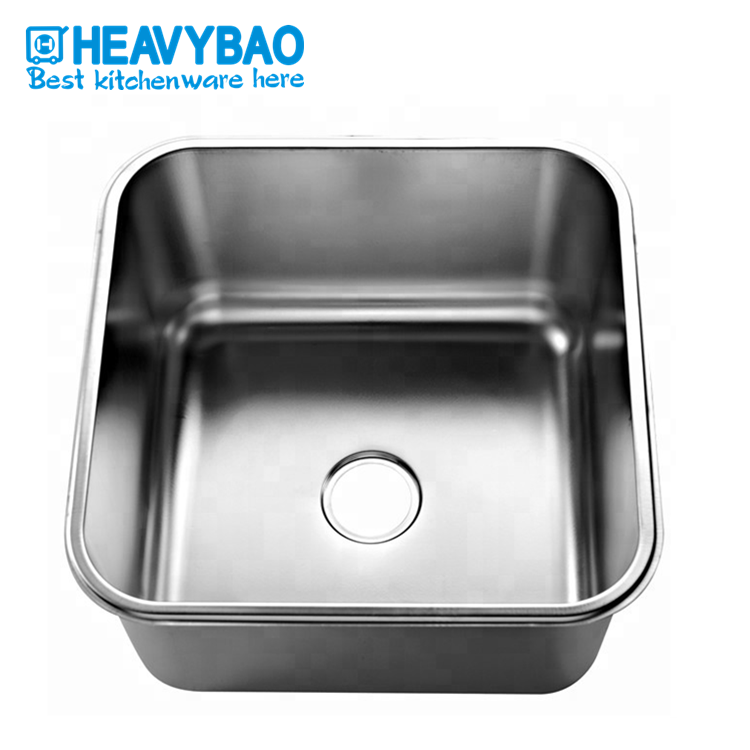 Heavybao Household Using High quality Stainless Steel deep draw under mounted Square kitchen sink