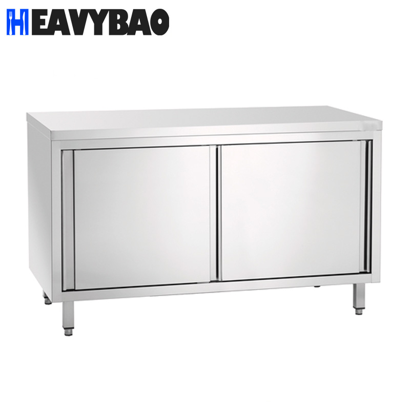 Heavybao Restaurant Commercial Kitchen Equipment Stainless Steel Hot Cupboard Kitchen Worktable Cabinet Kitchen Cupboard