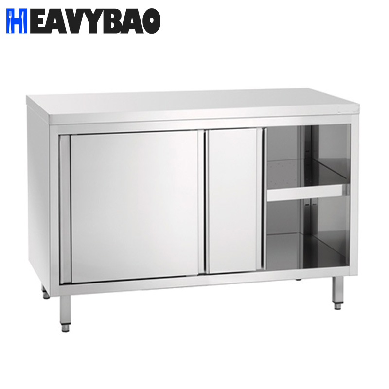 Heavybao Restaurant Commercial Kitchen Equipment Stainless Steel Hot Cupboard Kitchen Worktable Cabinet Kitchen Cupboard