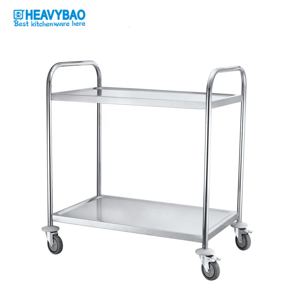 Heavybao Stainless Steel Service Chafing Dish Cooking Pot Trolley Cart GN Pan Horeca Equipment