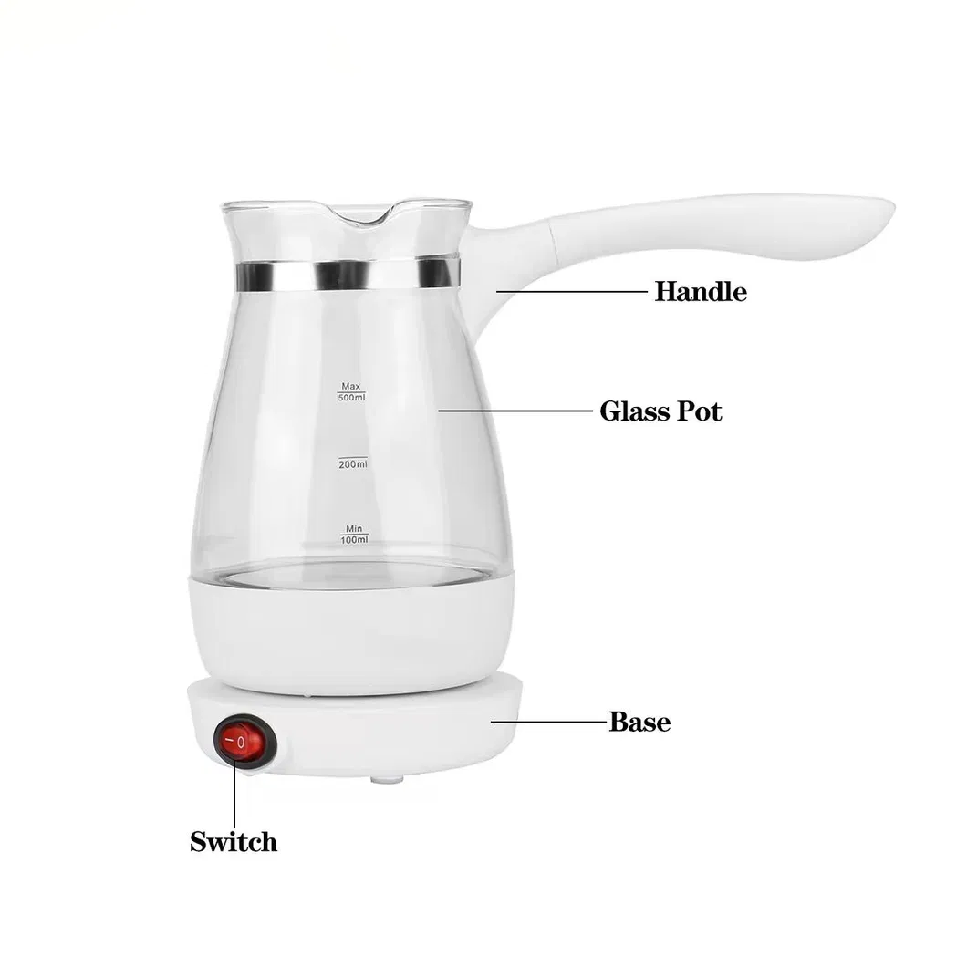 Coffee Maker Machine with Automatic Dry Electric Coffee Pot Food Grade Glass Kettle