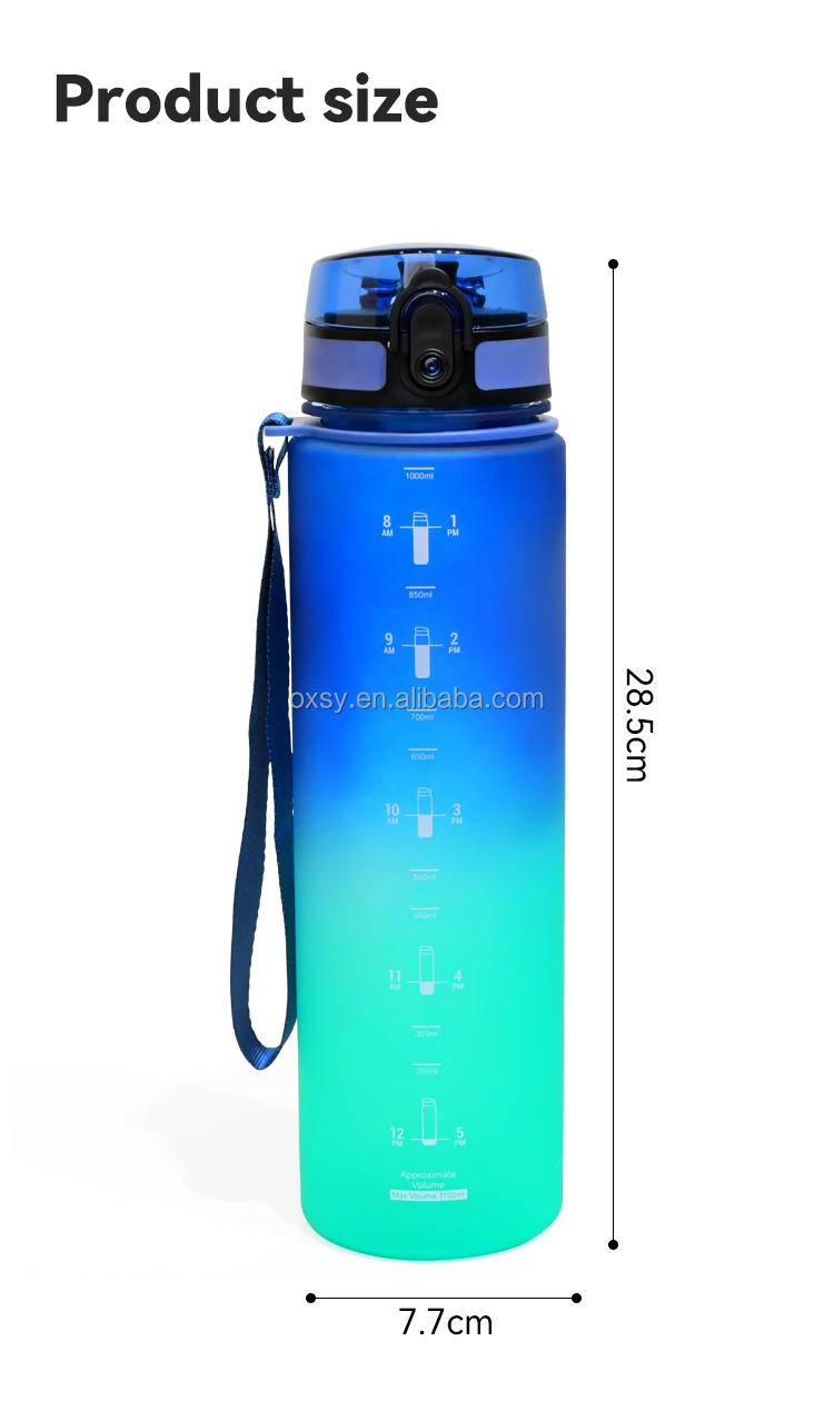 1.0 litre AS Gym Bottles 32oz Large Capacity BPA Free Sport water Bottle with rope and filter