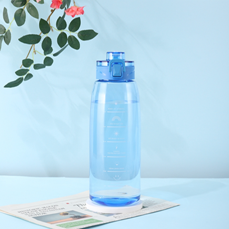 1.2L Portable Bpa free 1200ml Custom logo and color plastic travel gym sport motivational drinking water bottle