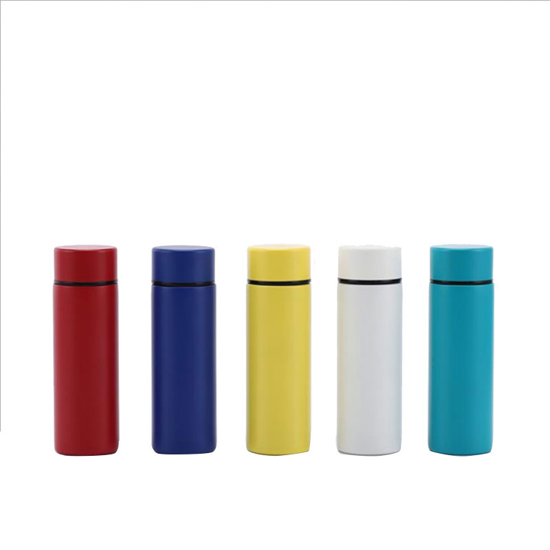 304 Stainless Steel Custom logo and color Pocket Thermos Cup Creative Straight Cup Cute 350ML vacuum flasks