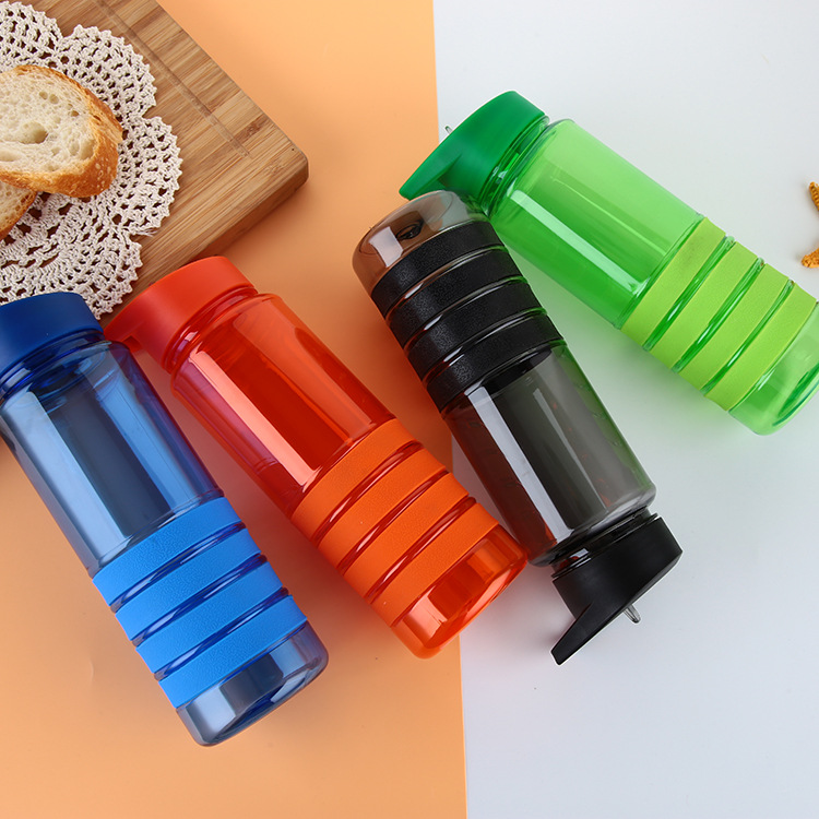 700ml Water Cup With Suction Nozzle Four Rubber Bands Tritan/as Plastic Sports Kettle Promotional Gifts Outdoor Water Bottles