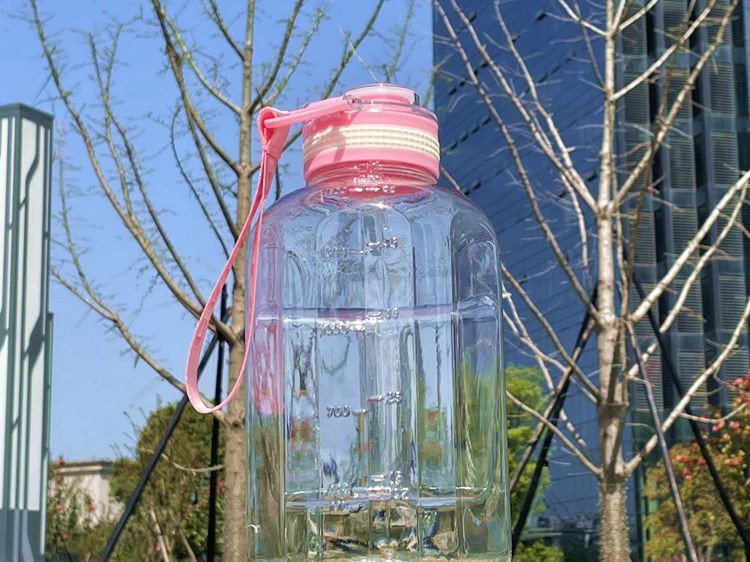 Big High Quality Customizable Wholesale 1700ml Plastic Sports Water Bottle Clear Plastic Gallon Jug with Handle