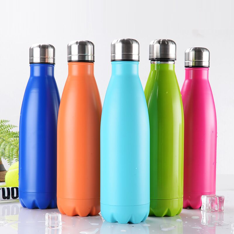 Cola Shape Double Wall Vacuum Seal Metal Custom Thermos Gym Sport Drink Bottle Stainless Steel Insulated Water Bottles