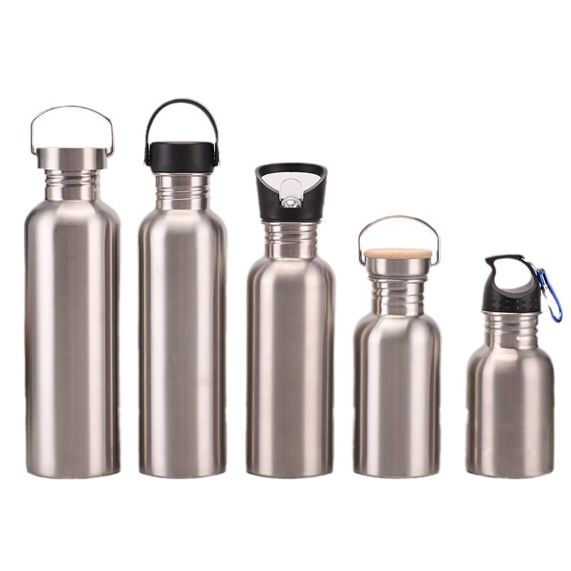 Customized 0.35L/0.5L/0.6L/0.75L/1L Portable Stainless Steel Vacuum Flask with Classic Metal Bamboo Lid Durable for Camping