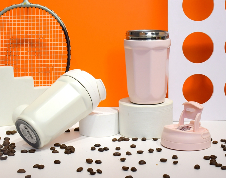 Discount eco friendly 12oz portable custom logo double wall stainless steel insulated custom printed thermo coffee mugs