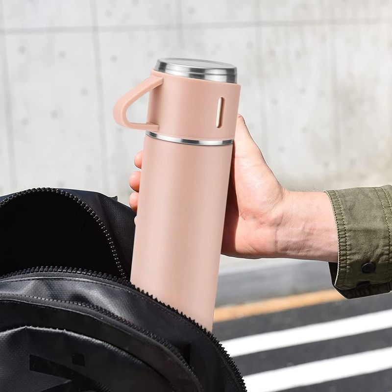 Double-layer Stainless Steel gift Thermo 500ml/16.9oz Vacuum flask Insulated Bottle with drinking Cup  for daily use and travel