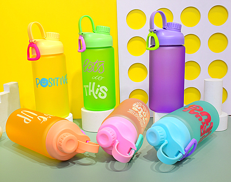 Eco-friendly 1.2L Leakproof Sport Water Bottle BPA-Free Plastic Drinkware with Portable Strap Handle Direct Drinking Method