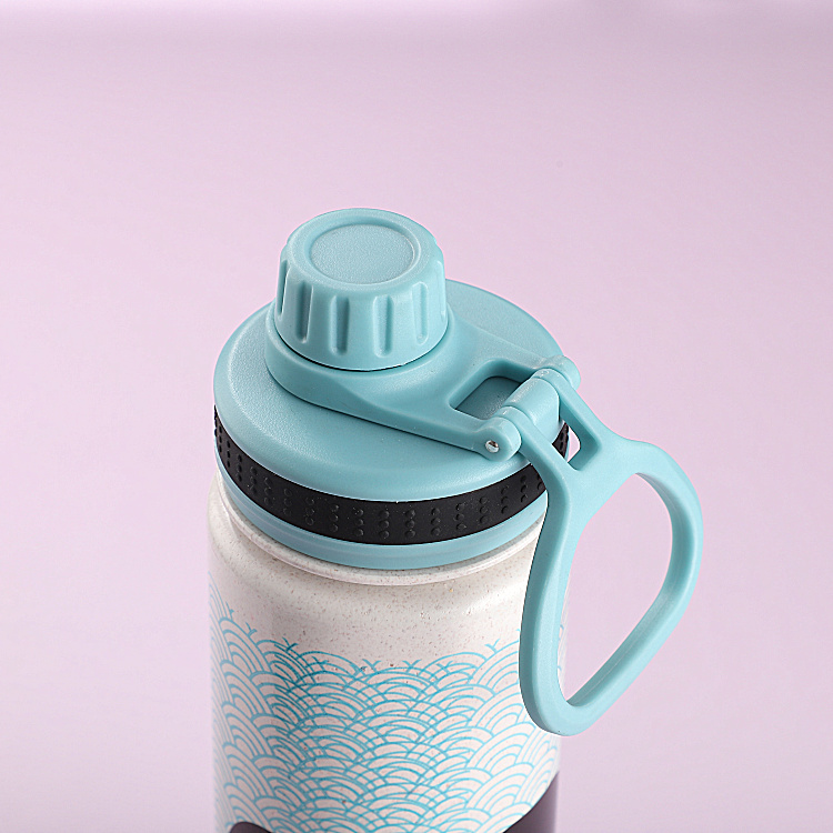 Eco-friendly Food grade Lightweight & Sturdy Perfect Size Travel Reusable Wheat Straw Rice Husk Fiber water bottle