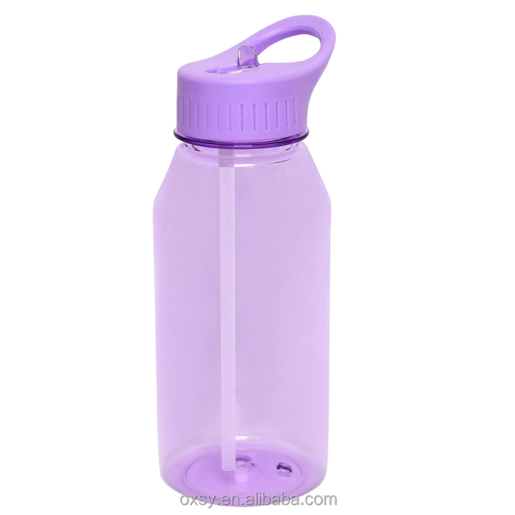 Eco friendly colourful drinkware bpa free  1L/32oz gym sport plastic water bottle With handle for Travel