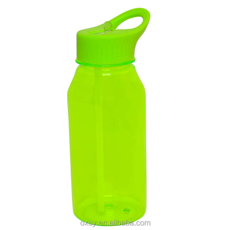 Eco friendly colourful drinkware bpa free  1L/32oz gym sport plastic water bottle With handle for Travel