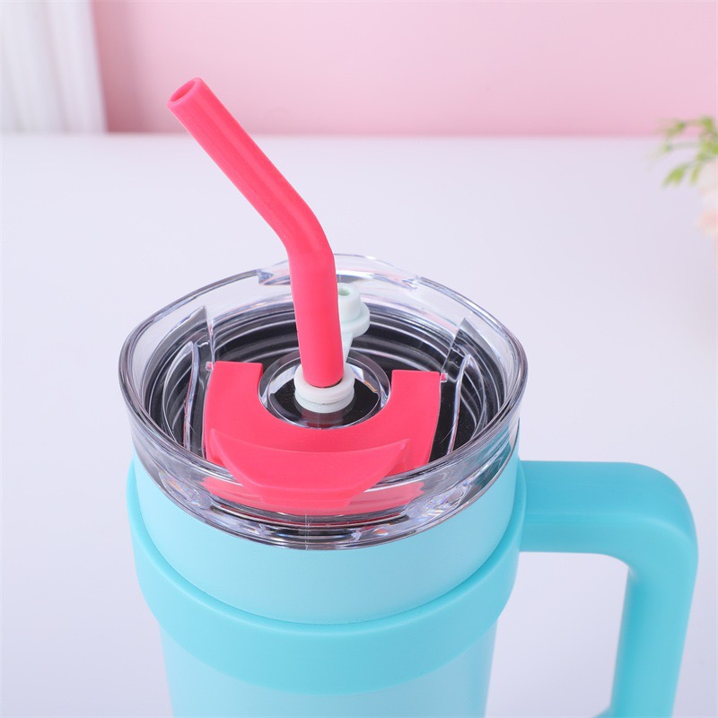 Environmentally friendly Portable car cup 40oz double wall Thermal insulation stainless steel coffee cup with handle and straw