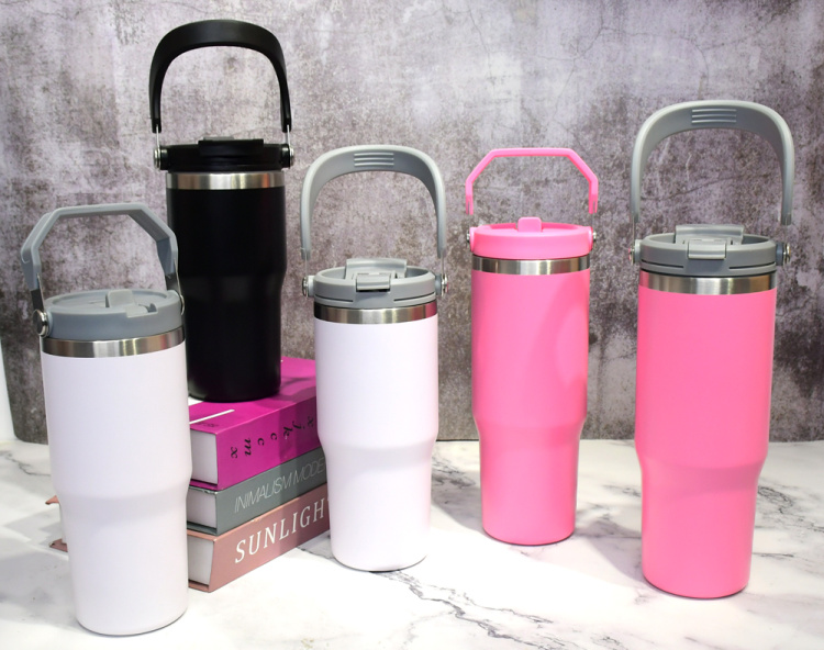 Factory wholesale price BLACK Double wall 304 stainless steel Travel  mugs with Multifunctional dust free cover