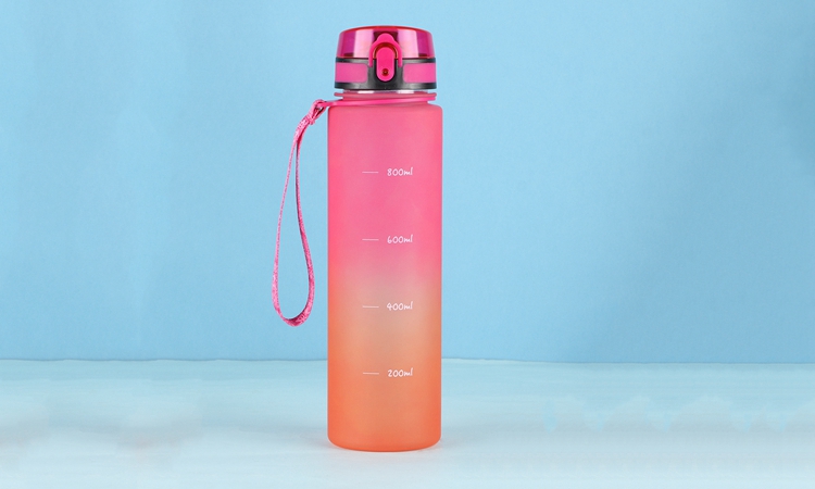 Hot sale bpa free 1Liter dust cover sport gym water bottle With Bounce lid and portable rope for school kids