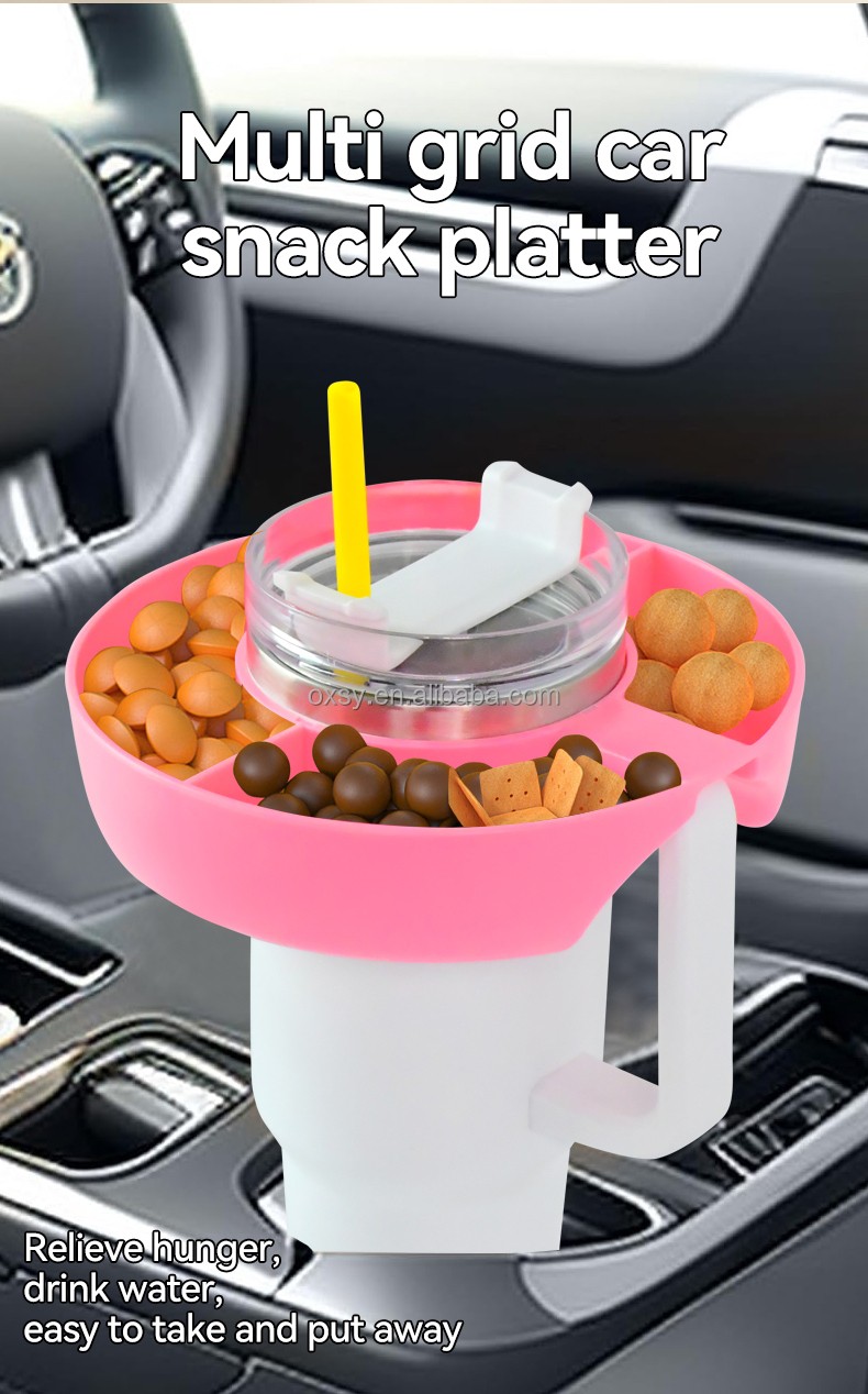 Multifunction OEM/ODM 40oz Large Capacity bpa free Insulated vacuum stainless steel car tumbler with Snack plate