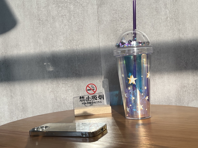 OXSY OEM/ODM bpa free custom Gift Reusable Coffee Cup Plastic Snow Globe Glitter Insulated Double Wall Clear Acrylic Tumbler cup