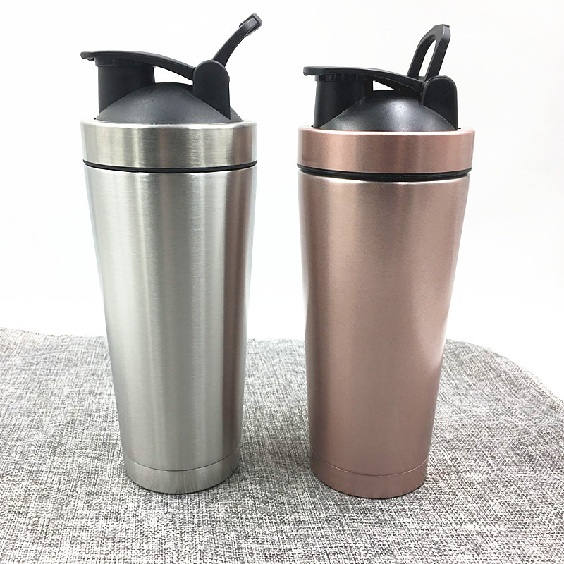 Outdoor Double Milkshake Mixing Cup Shaking Cup Protein Powder 304 Stainless Steel Vacuum Insulation Fitness Cup