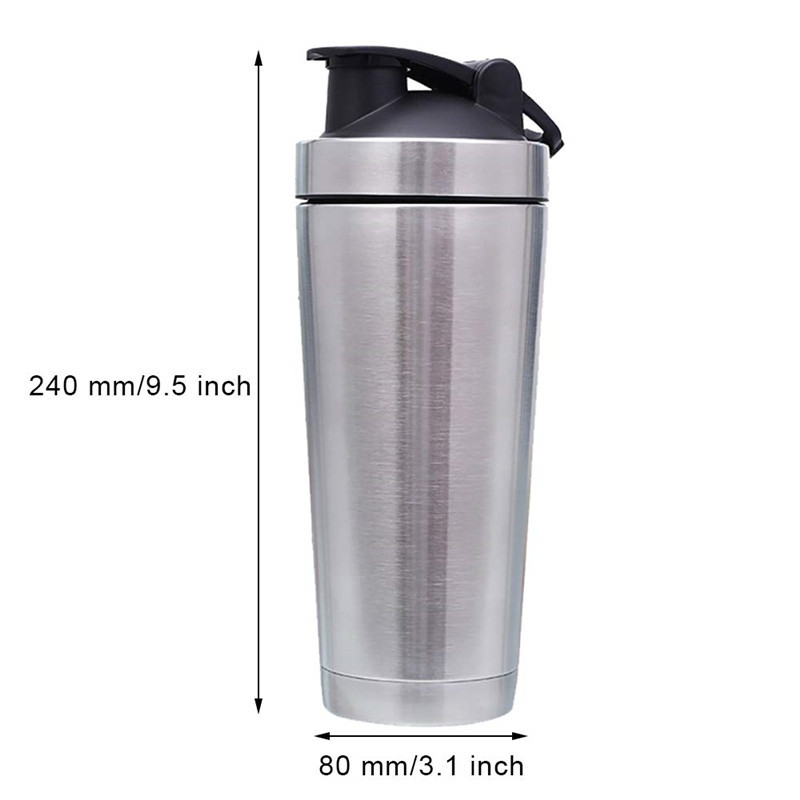 Outdoor Double Milkshake Mixing Cup Shaking Cup Protein Powder 304 Stainless Steel Vacuum Insulation Fitness Cup